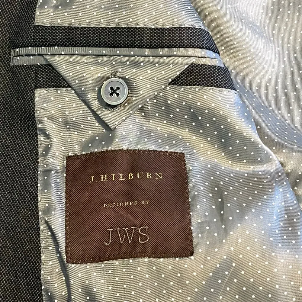 J. Hilburn Vitale Barberis Canonico Sport Coat Blazer Men's 43L Italian Wool